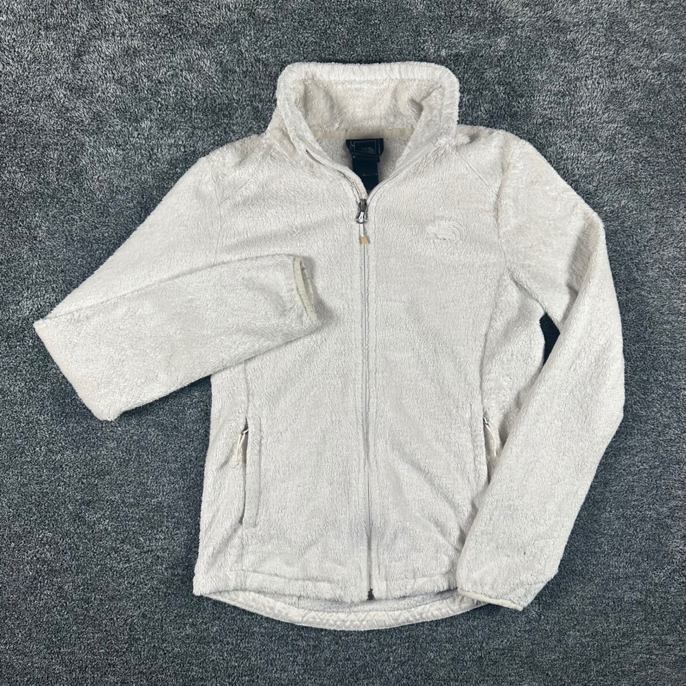 The North Face Jacket Womens S Osito Cream Full Zip High Pile Fleece Hiking Cozy